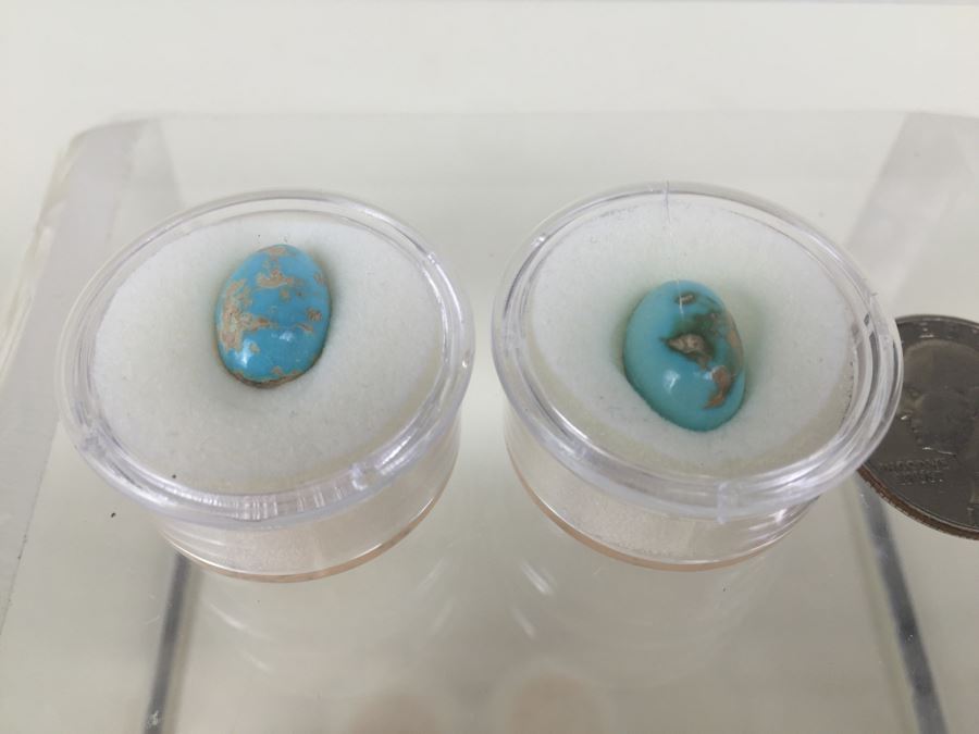 3.90CTW Oval Cab Torquise 9X14MM And 5.10CTW Cab Torquise 14.5x9.5MM [Photo 5]