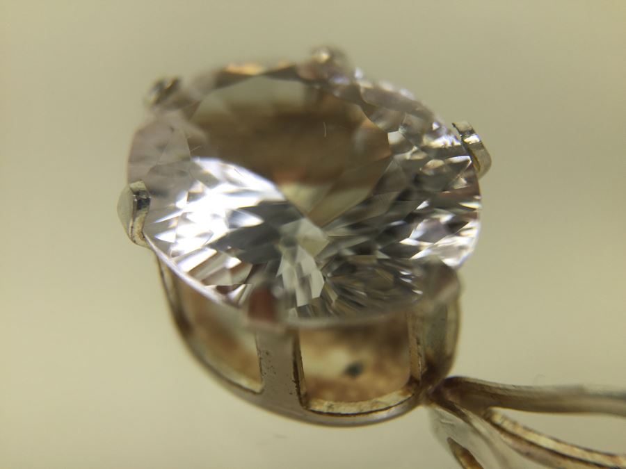 Silver Pendant 4.20CT Oval Danburite 12X10MM [Photo 2]