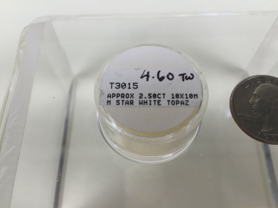 2.50CT M Star White Topaz 10X10MM 4.60TW [Photo 3]
