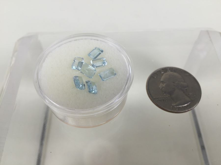 3.95CT Aquamarine Gemstones 6X4MM [Photo 4]