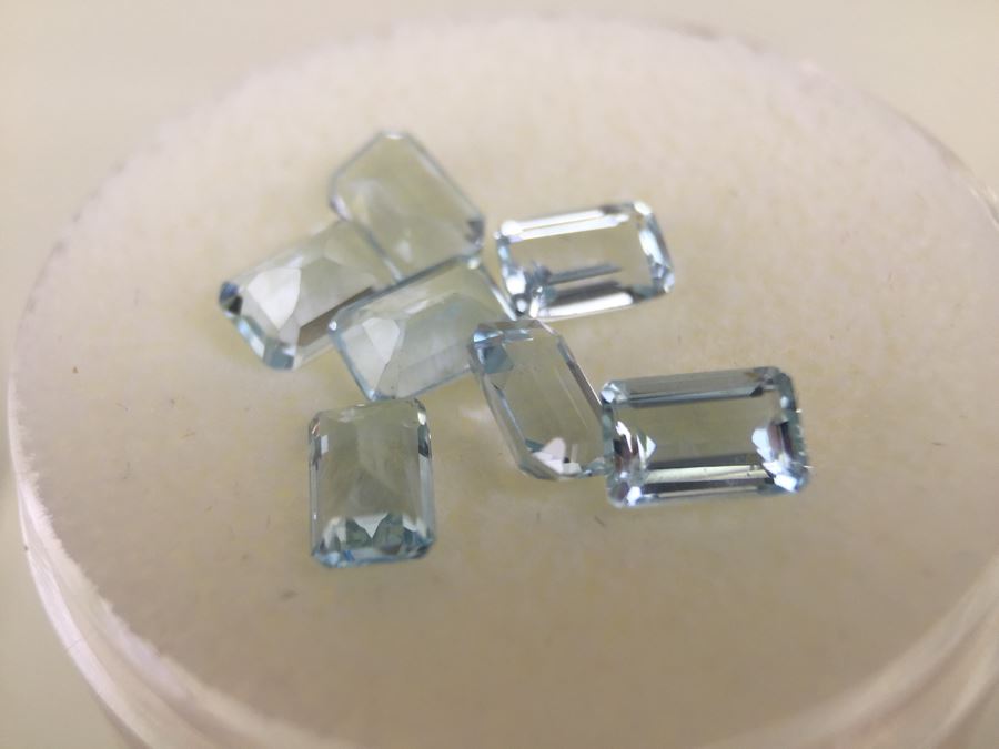 3.95CT Aquamarine Gemstones 6X4MM [Photo 2]