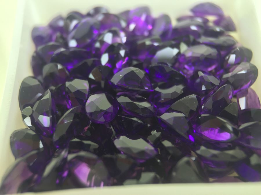 50.00CT Amethyst Gemstones 6X4MM [Photo 2]