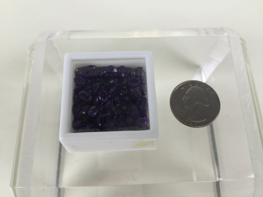 50.00CT Amethyst Gemstones 6X4MM [Photo 1]