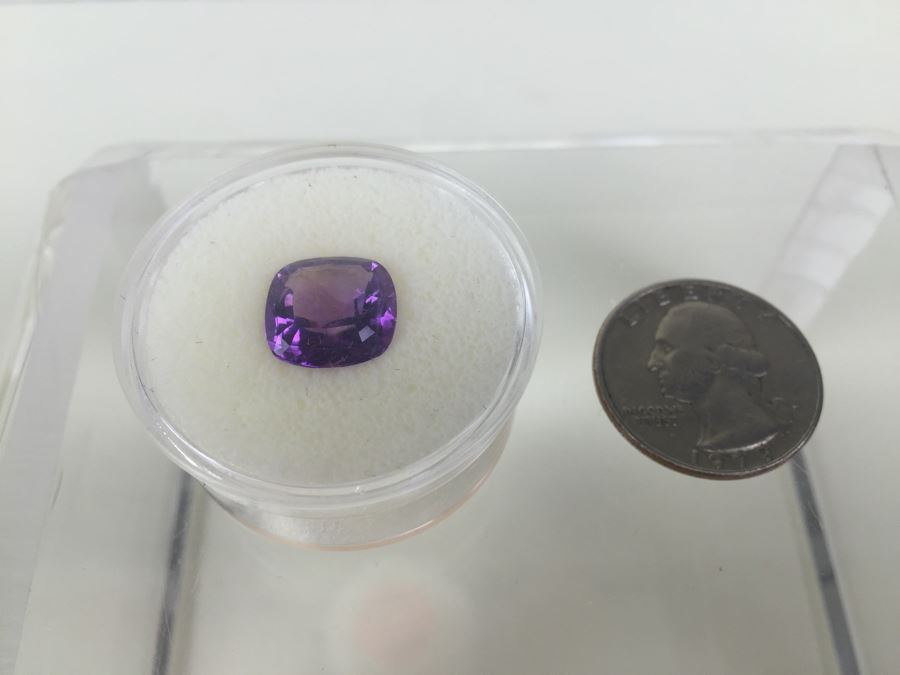 5.80CT Amethyst Gemstone 12X12MM [Photo 1]