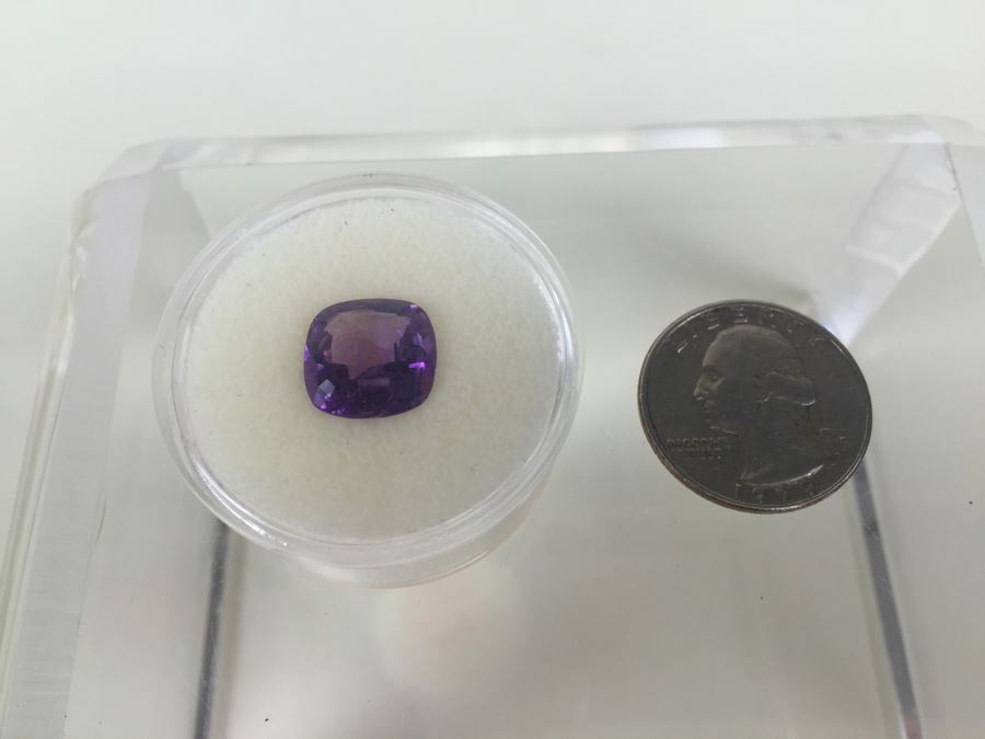 5.80CT Amethyst Gemstone 12X12MM [Photo 4]