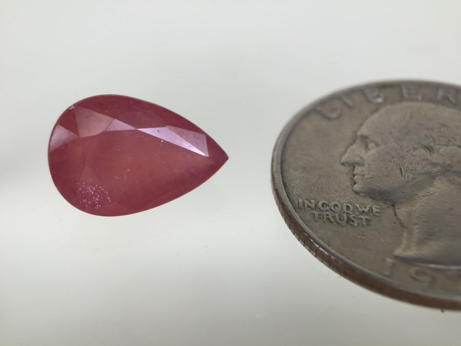6.75CT Pear Ruby Gemstone 14X10MM [Photo 19]
