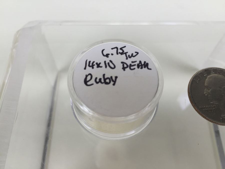 6.75CT Pear Ruby Gemstone 14X10MM [Photo 2]