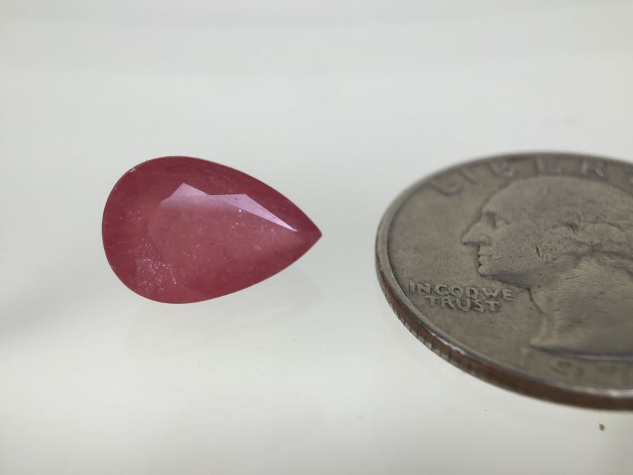 6.75CT Pear Ruby Gemstone 14X10MM [Photo 18]