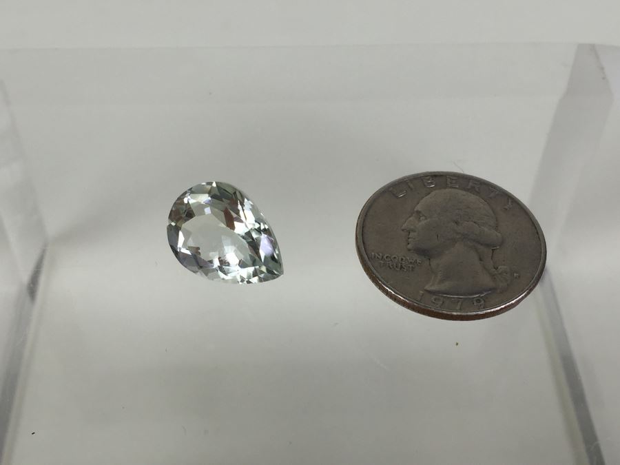 8.10CT Prasiolite Gemstone 12X16 Pear [Photo 6]