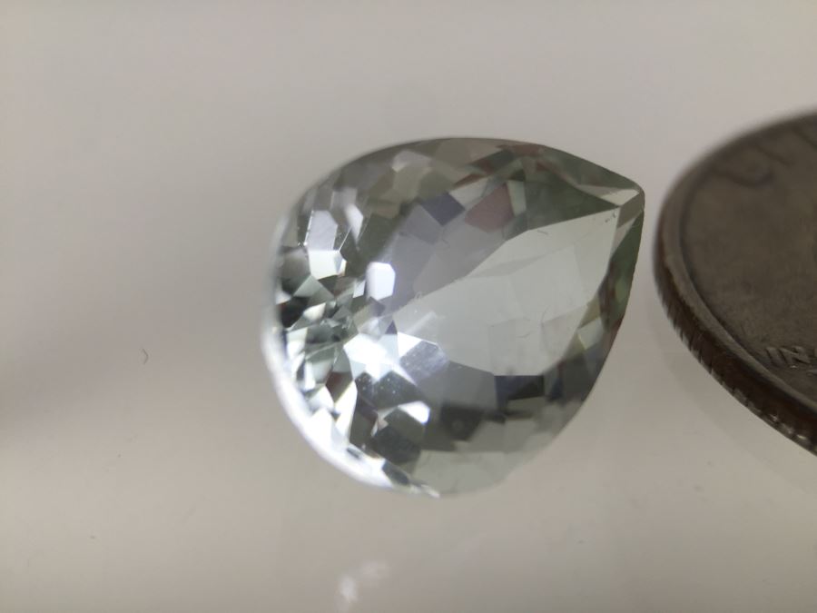 8.10CT Prasiolite Gemstone 12X16 Pear [Photo 13]