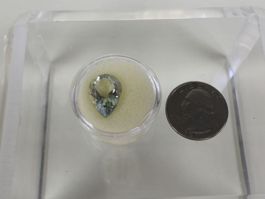 8.10CT Prasiolite Gemstone 12X16 Pear [Photo 4]