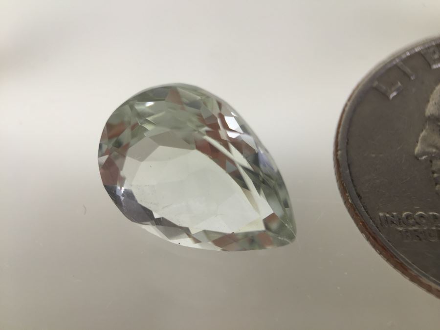 8.10CT Prasiolite Gemstone 12X16 Pear [Photo 8]