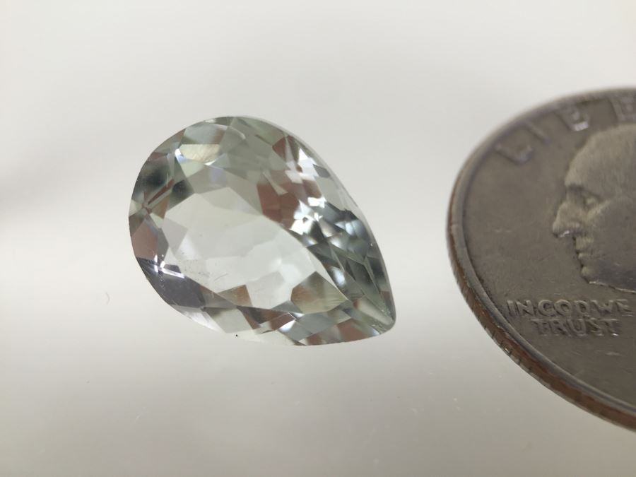8.10CT Prasiolite Gemstone 12X16 Pear [Photo 7]