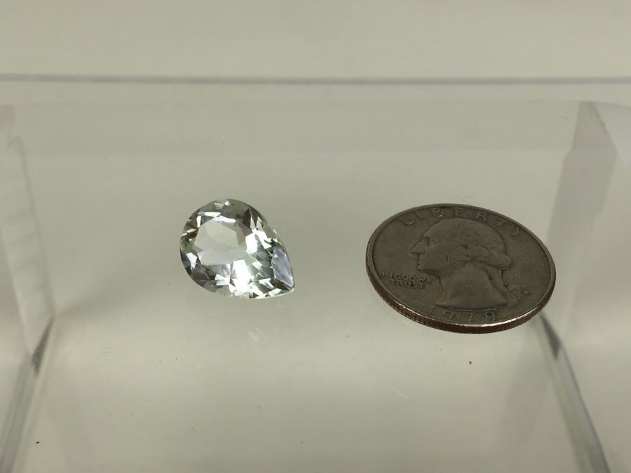 8.10CT Prasiolite Gemstone 12X16 Pear [Photo 5]