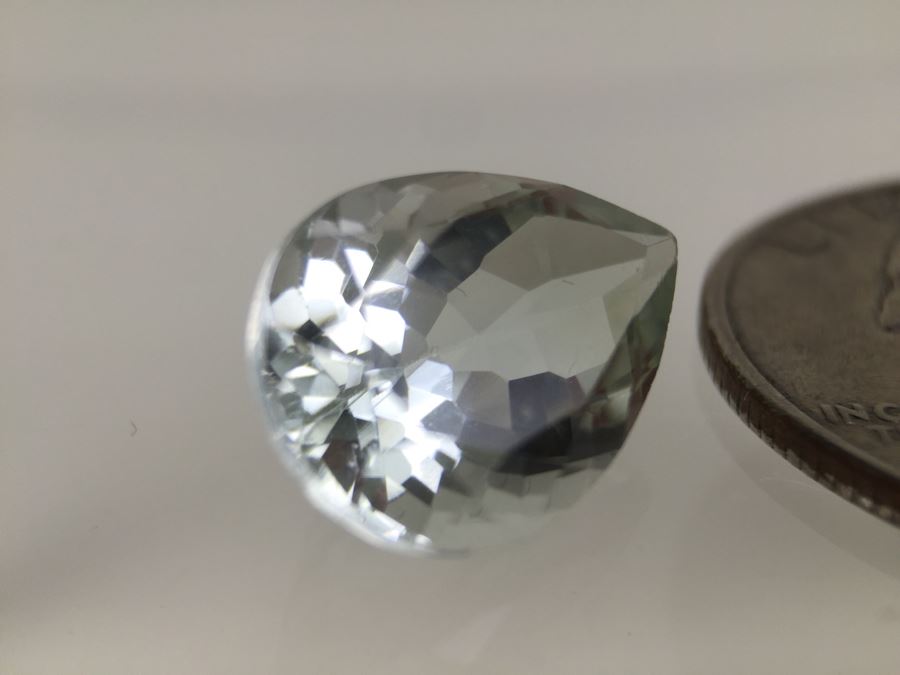 8.10CT Prasiolite Gemstone 12X16 Pear [Photo 14]