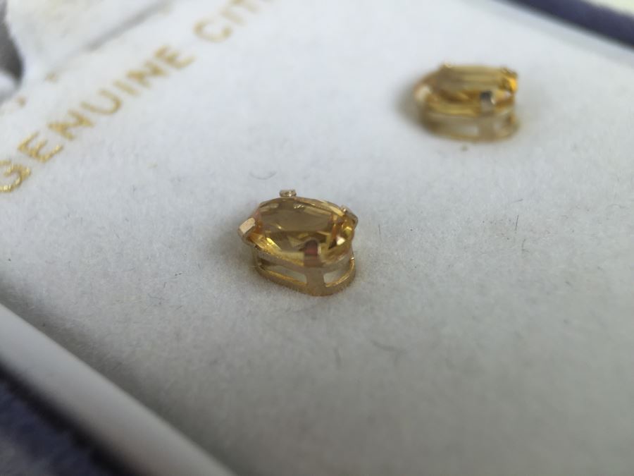 10K Gold Citrine Earrings [Photo 8]