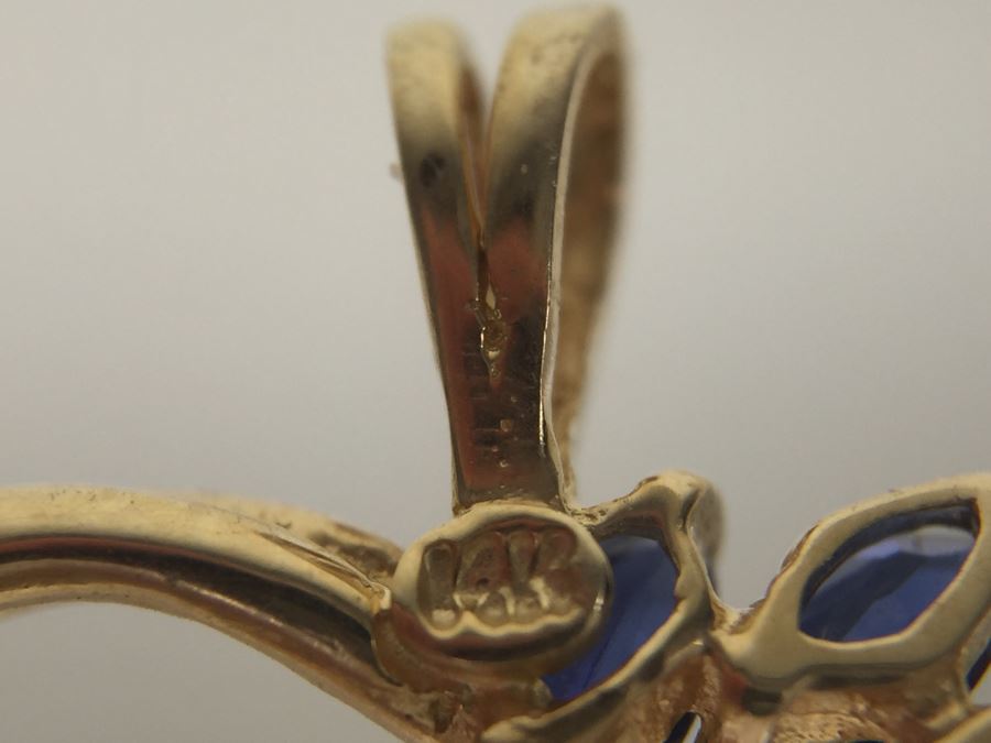 14K Gold Pendant With Gemstones 1.8g [Photo 16]