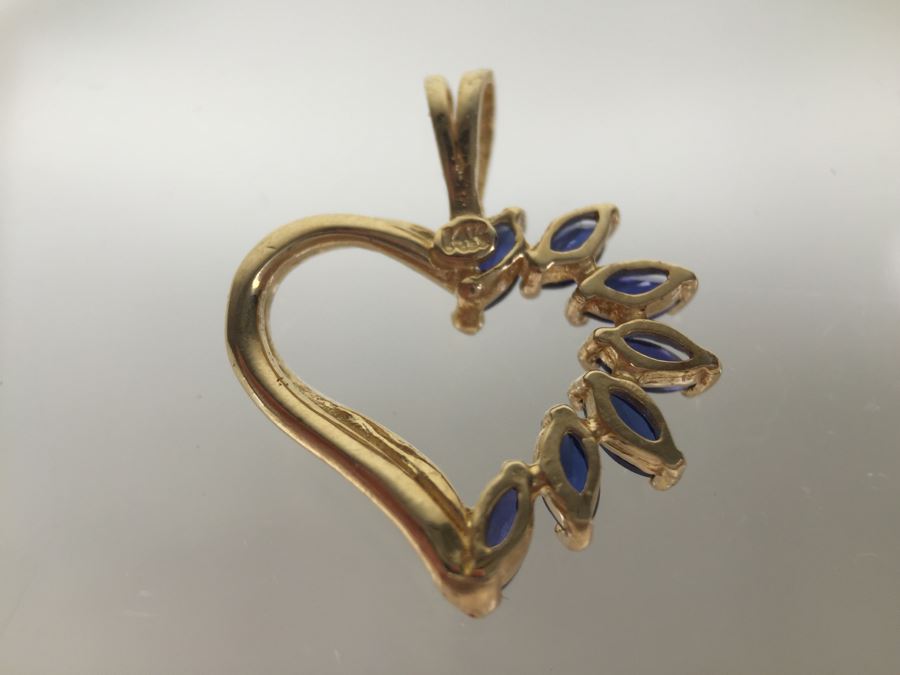 14K Gold Pendant With Gemstones 1.8g [Photo 9]