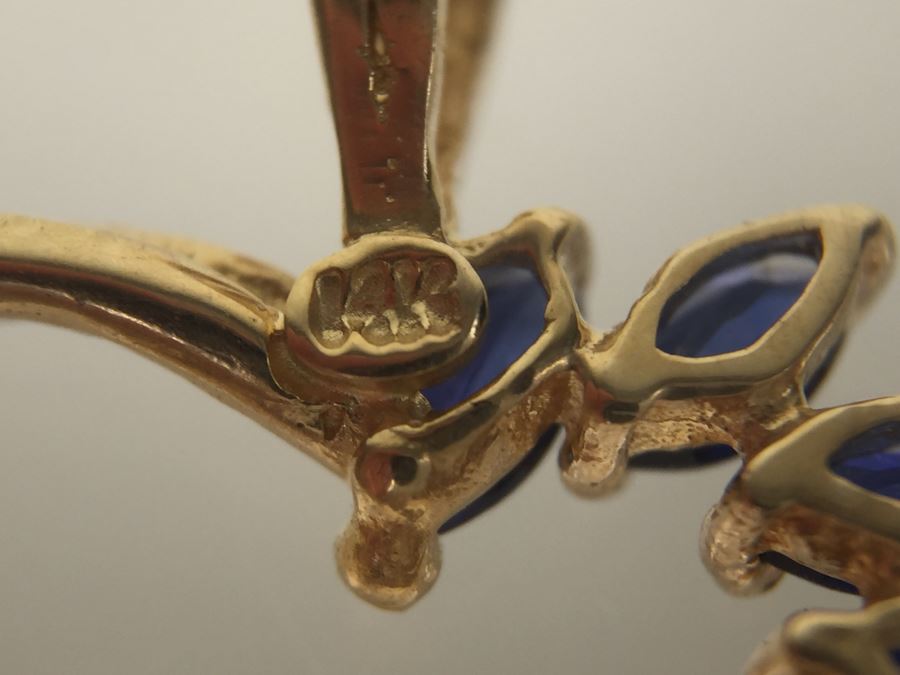 14K Gold Pendant With Gemstones 1.8g [Photo 3]