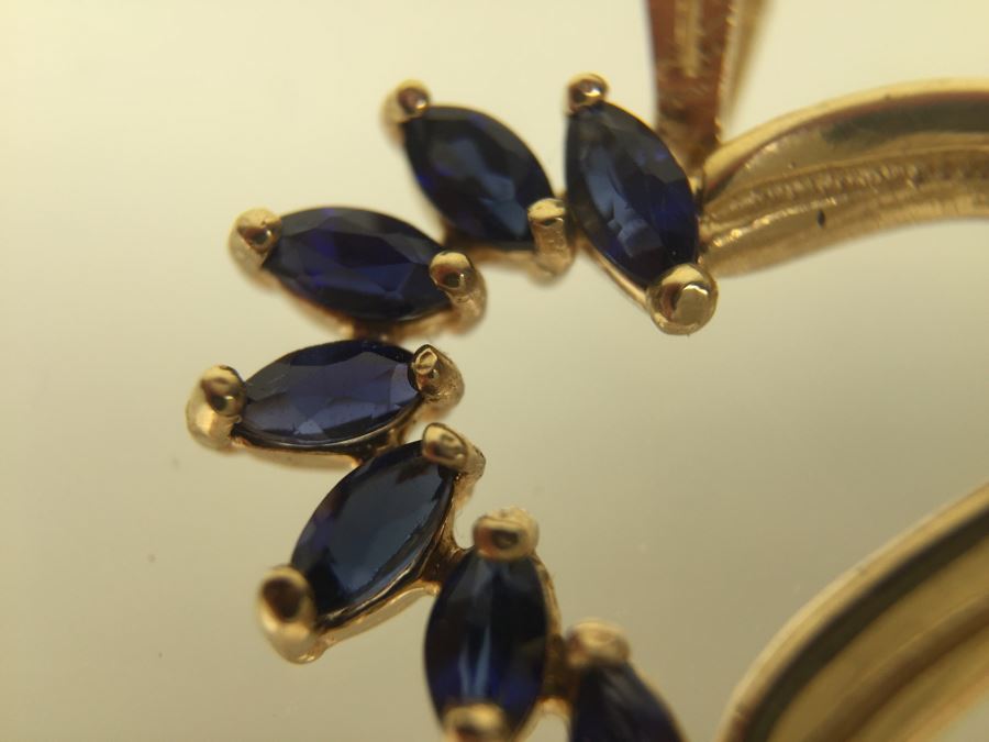 14K Gold Pendant With Gemstones 1.8g [Photo 10]