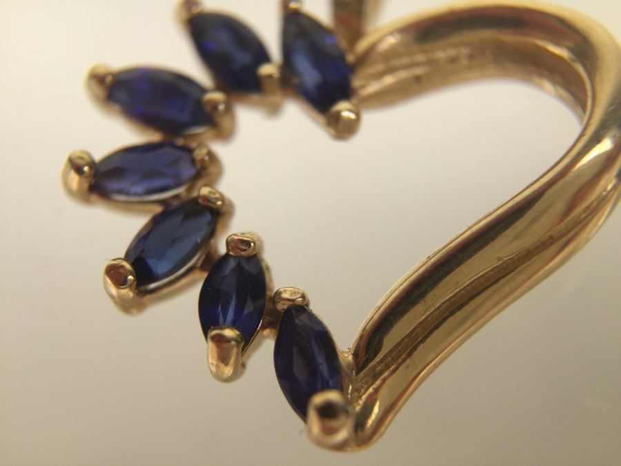 14K Gold Pendant With Gemstones 1.8g [Photo 2]
