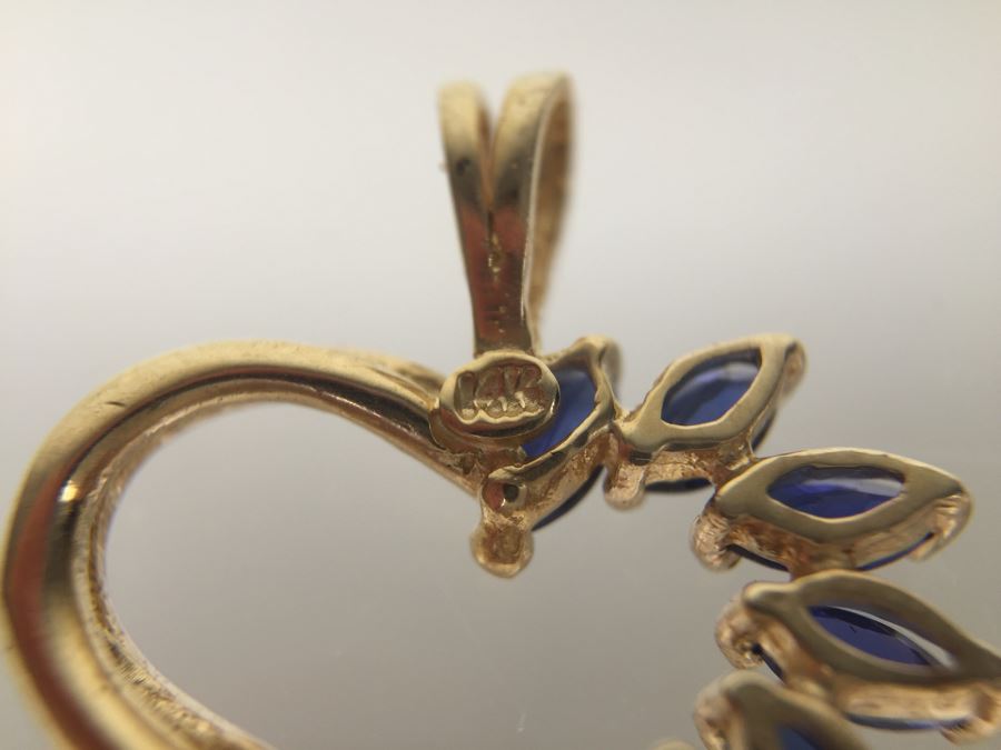 14K Gold Pendant With Gemstones 1.8g [Photo 14]