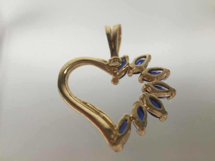 14K Gold Pendant With Gemstones 1.8g [Photo 8]