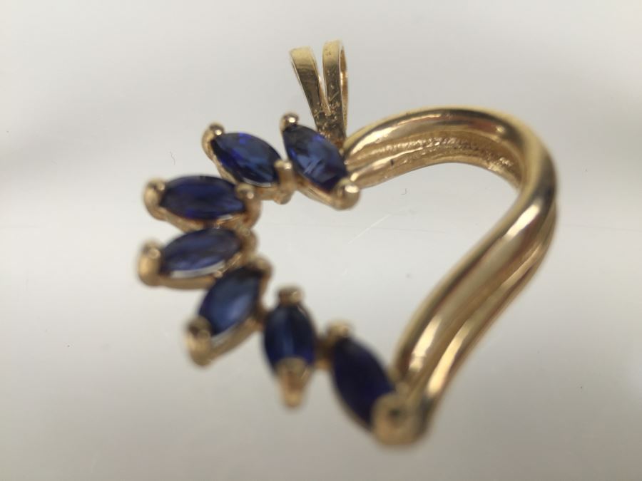 14K Gold Pendant With Gemstones 1.8g [Photo 7]