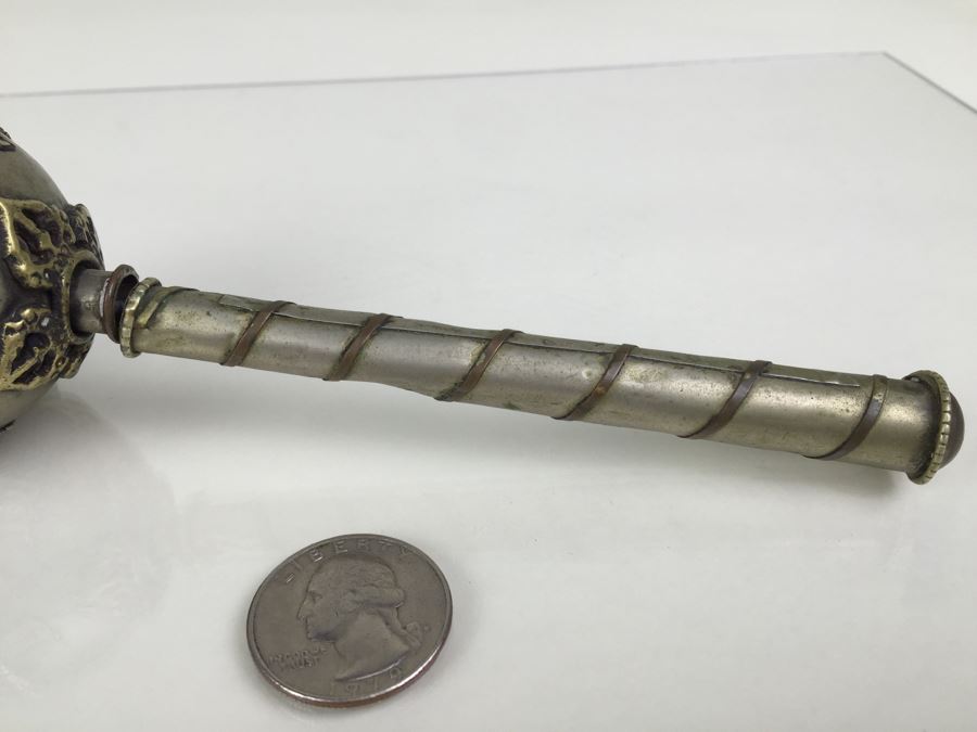 Vintage Jewish Traditional Dreidel For Hanuka Holiday With Turqoise And Coral [Photo 4]