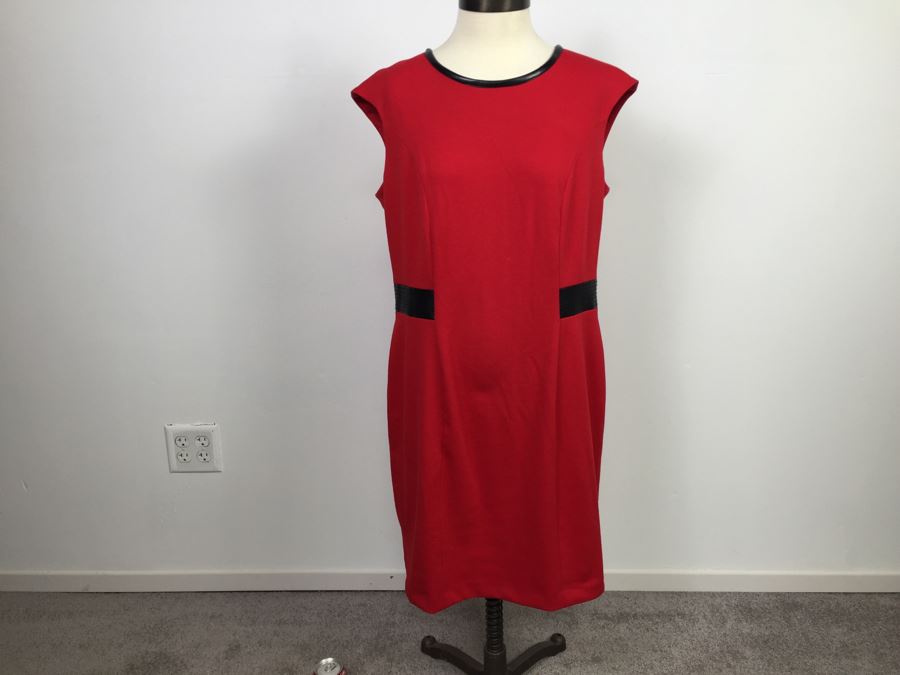 Calvin Klein Red Dress Size 14 [Photo 4]