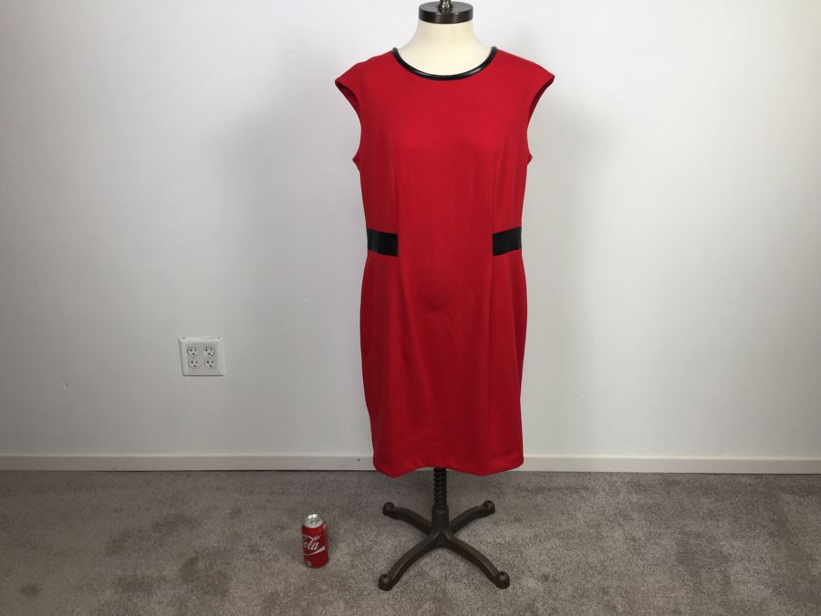 Calvin Klein Red Dress Size 14