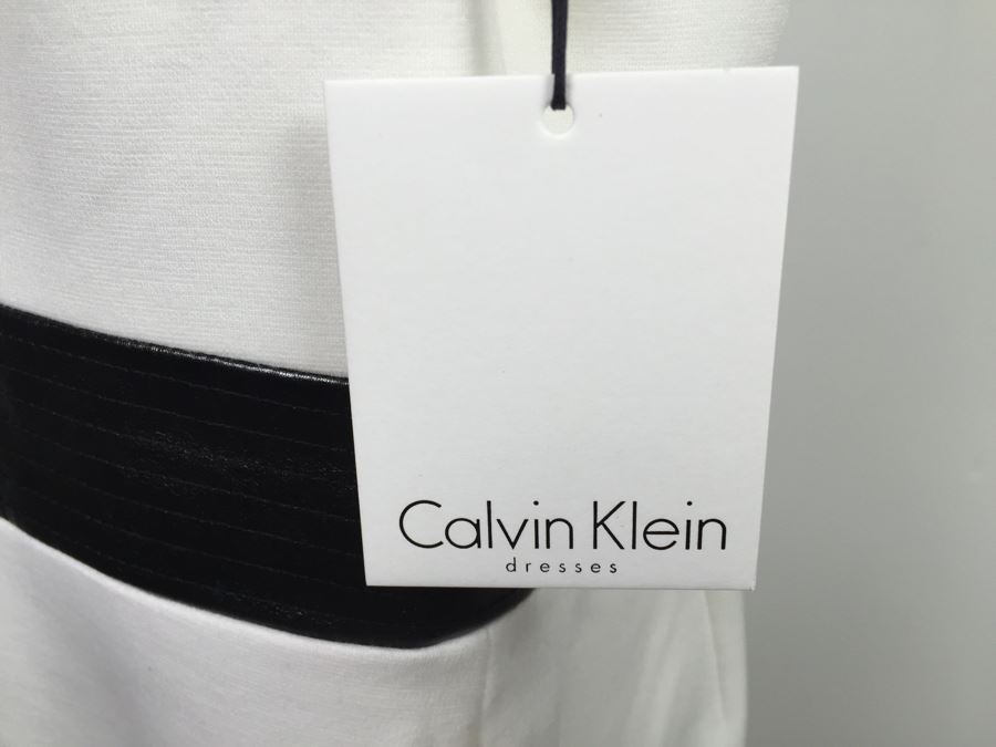 Calvin Klein White Dress Size 14 New With Tags