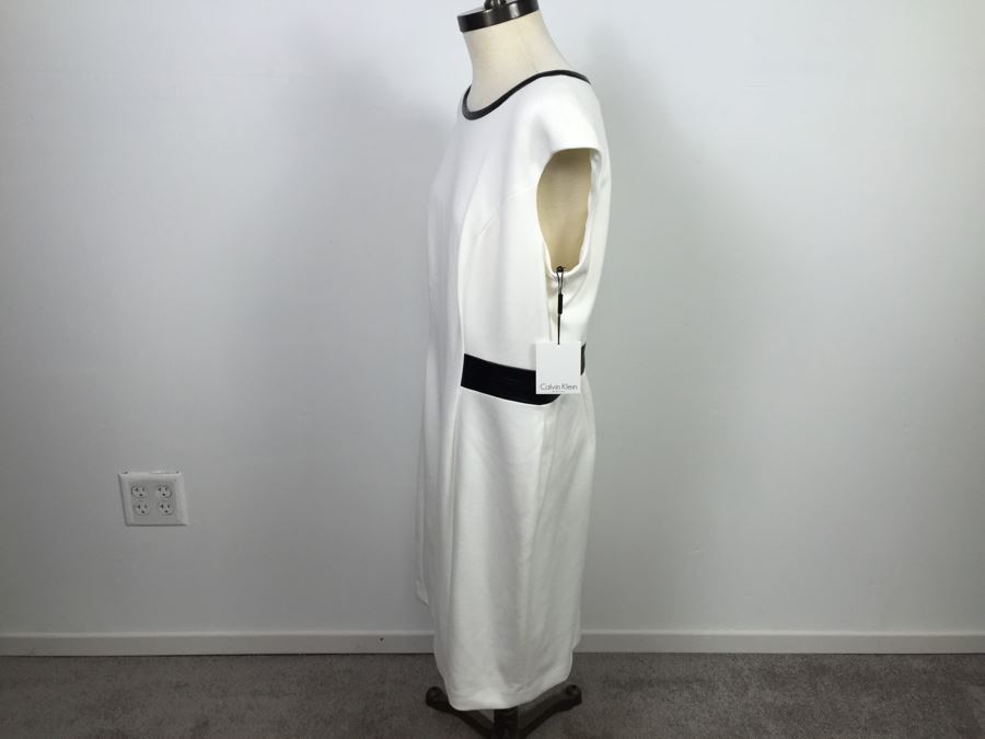 Calvin Klein White Dress Size 14 New With Tags [Photo 2]