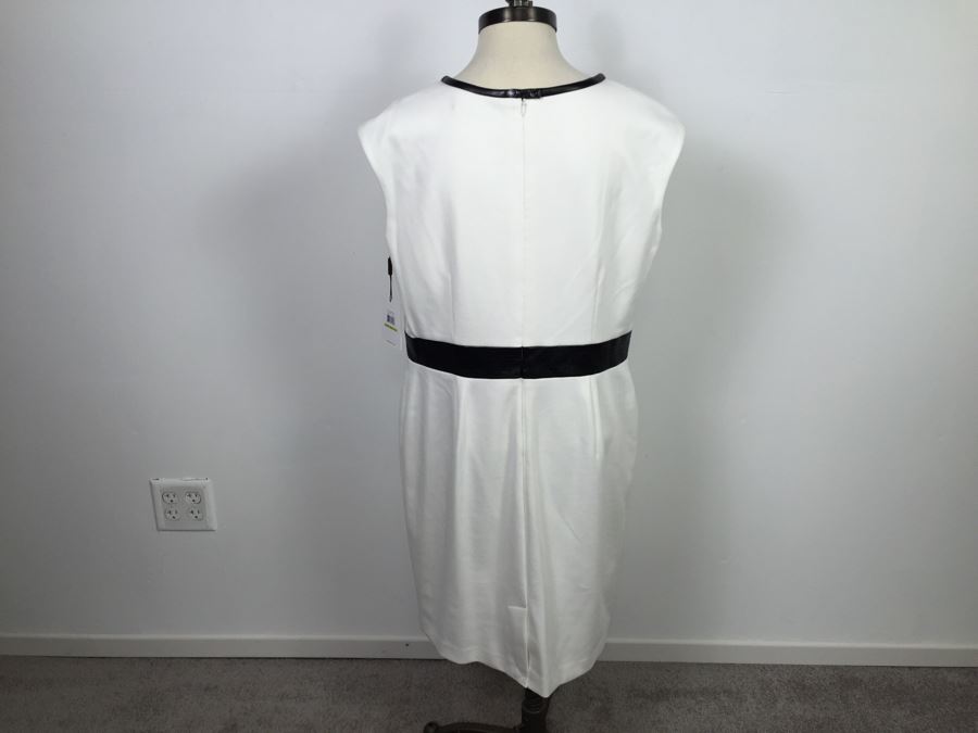 Calvin Klein White Dress Size 14 New With Tags [Photo 6]