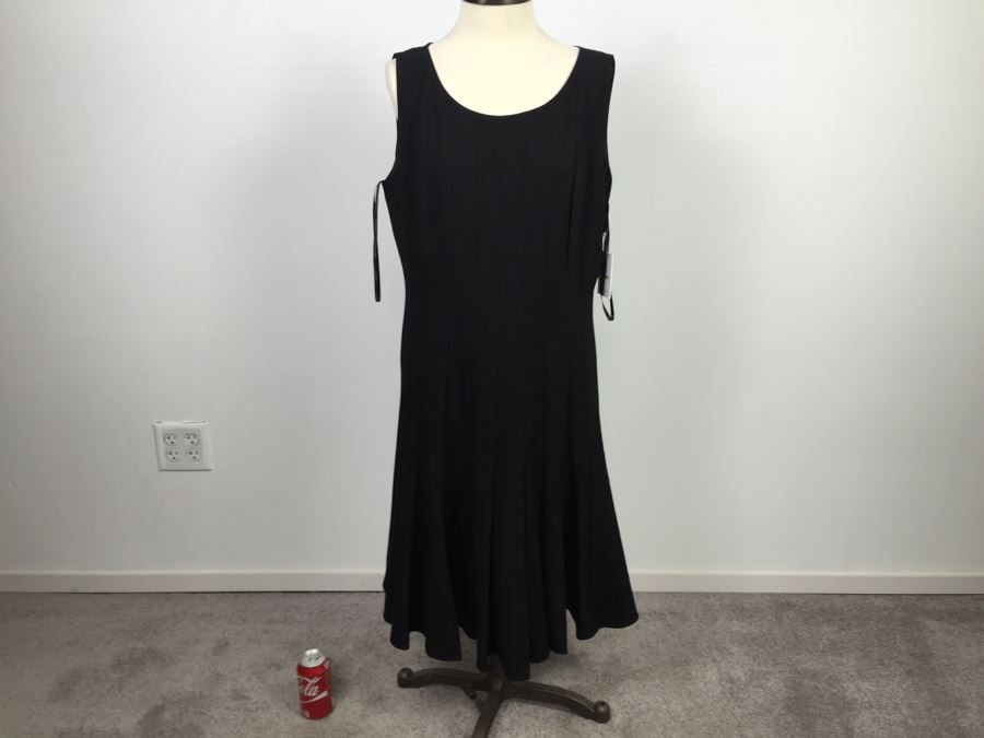 Calvin Klein Black Dress Size 14 New With Tags [Photo 1]