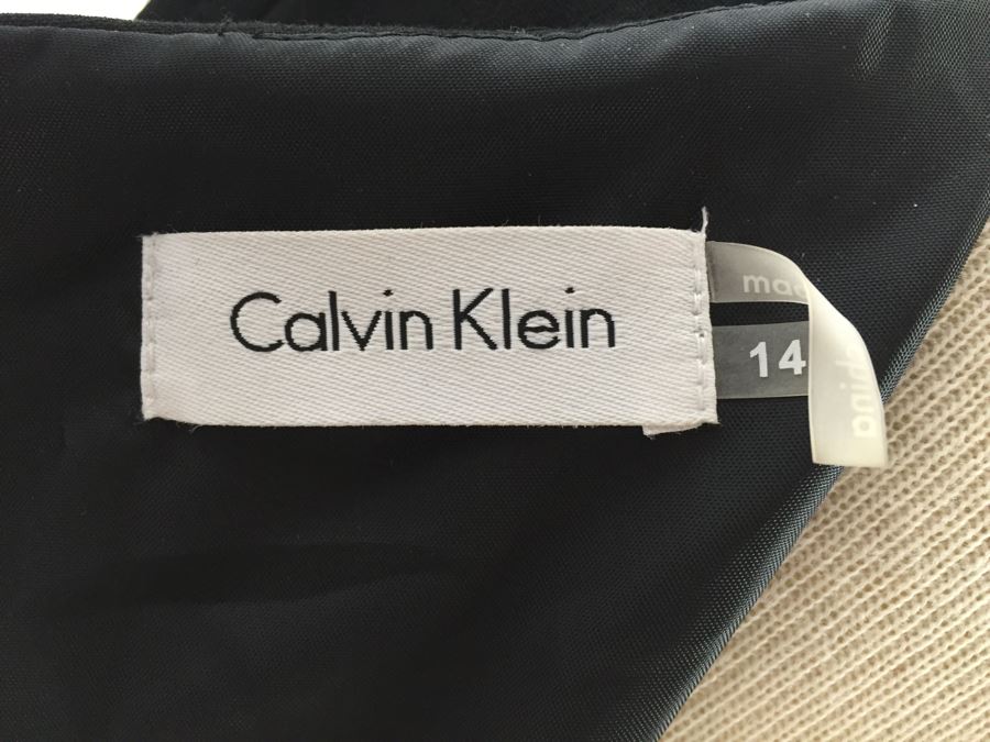 Calvin Klein Black Dress Size 14 New With Tags