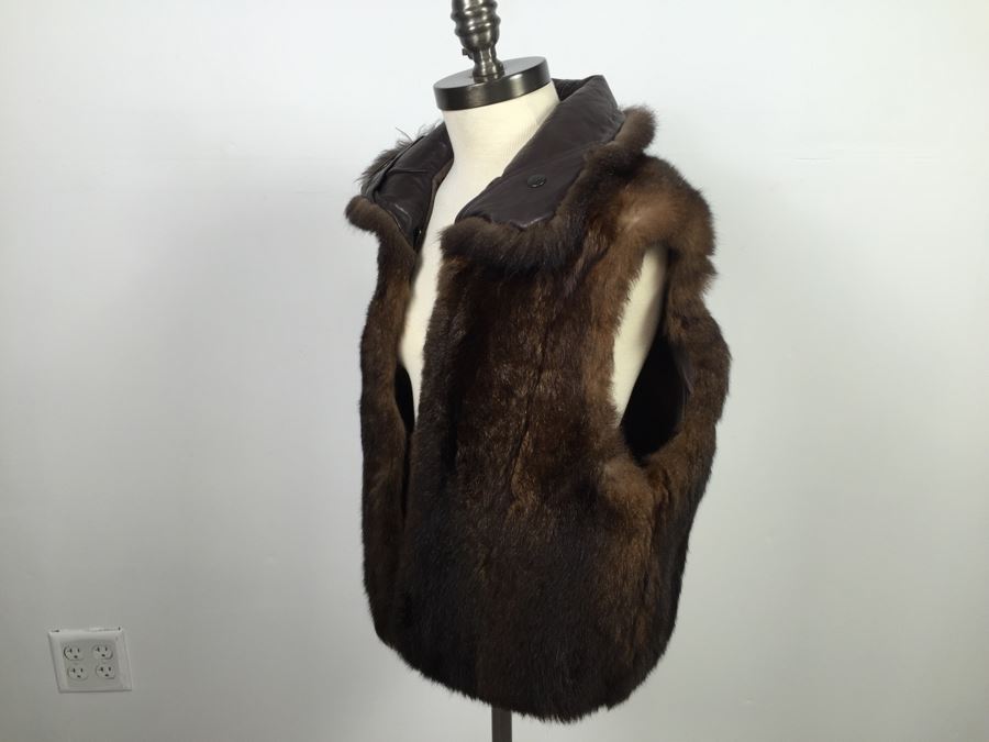 Vintage Fur Vest Coat Jacket [Photo 2]