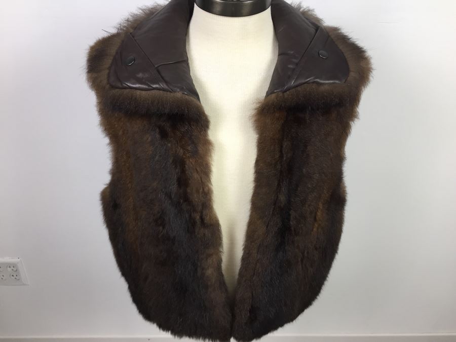 Vintage Fur Vest Coat Jacket [Photo 5]