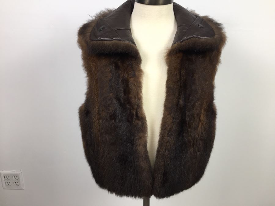 Vintage Fur Vest Coat Jacket