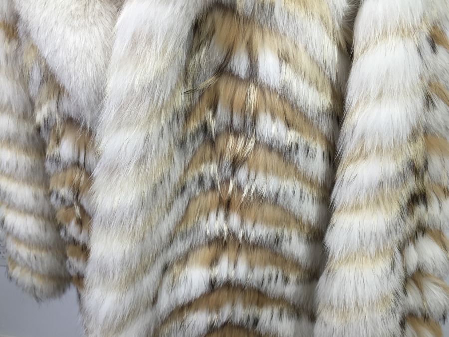 White Fox And Coyote Fur Coat Jacket From Nordstrom Size 14 [Photo 6]