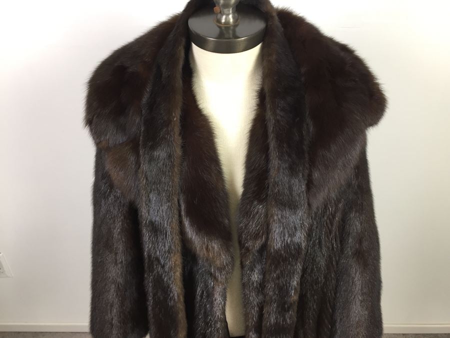 Full Length Mink Fur Coat With Belt