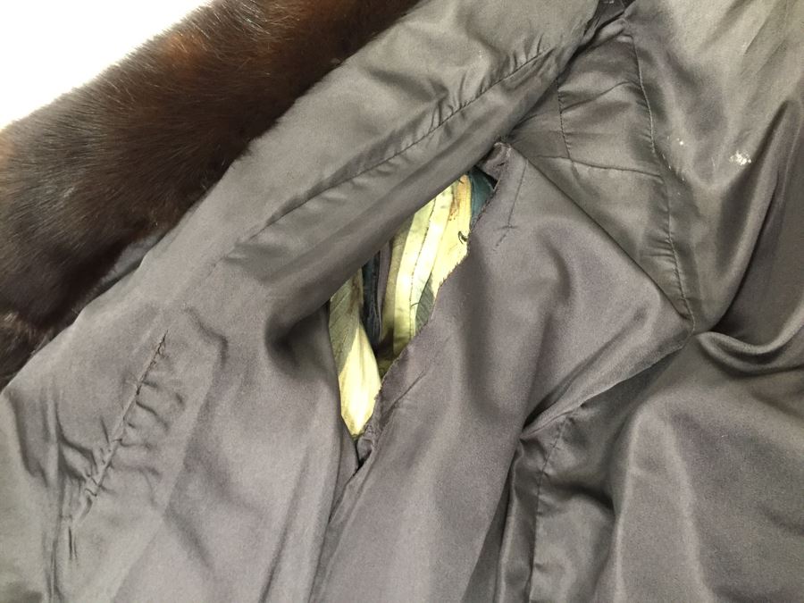 Full Length Mink Fur Coat With Belt [Photo 14]