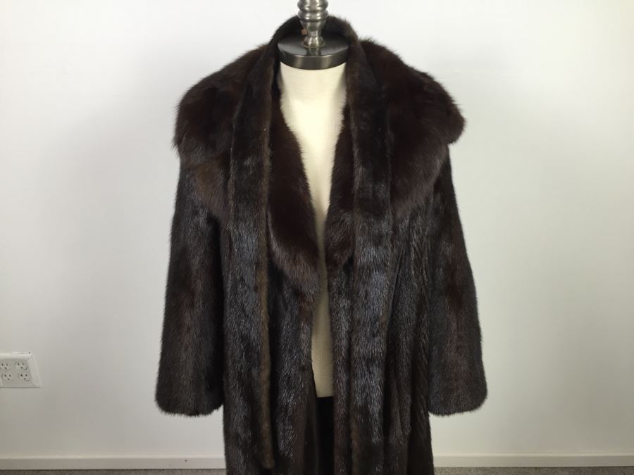 Full Length Mink Fur Coat With Belt