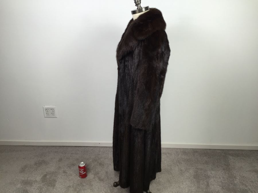 Full Length Mink Fur Coat With Belt [Photo 2]