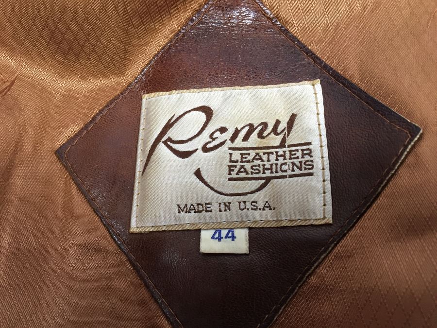 Vintage Men's Leather Jacket By Remy Leather Fashions Western Wear Size 44 [Photo 23]