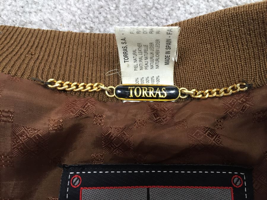 Men's Suede Leather Jacket By Torras Made In Spain Size 44 [Photo 12]