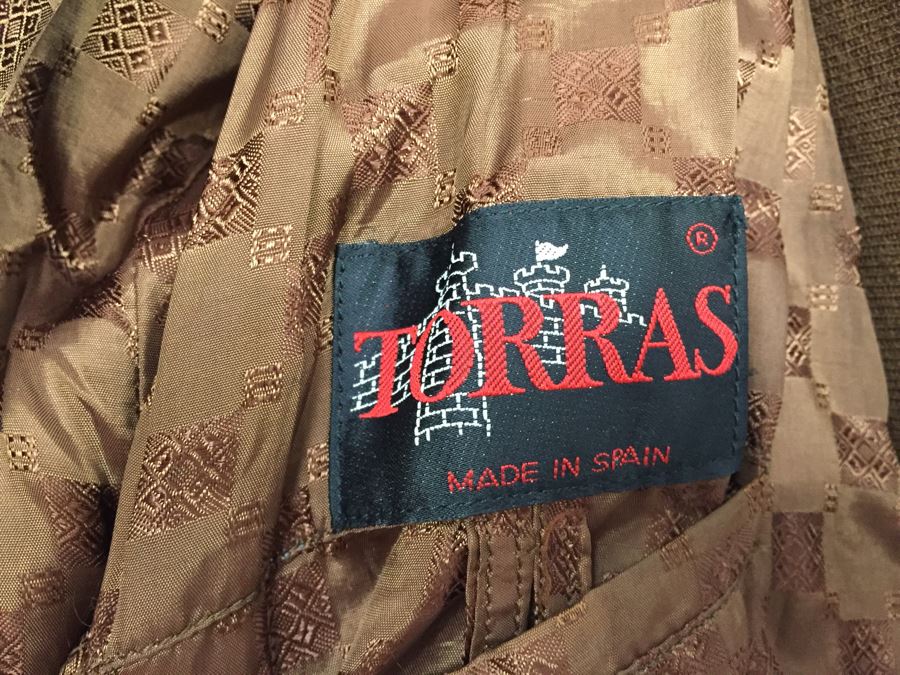 Men's Suede Leather Jacket By Torras Made In Spain Size 44 [Photo 13]