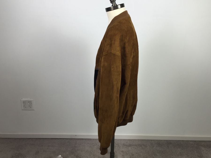 Men's Suede Leather Jacket By Torras Made In Spain Size 44 [Photo 9]