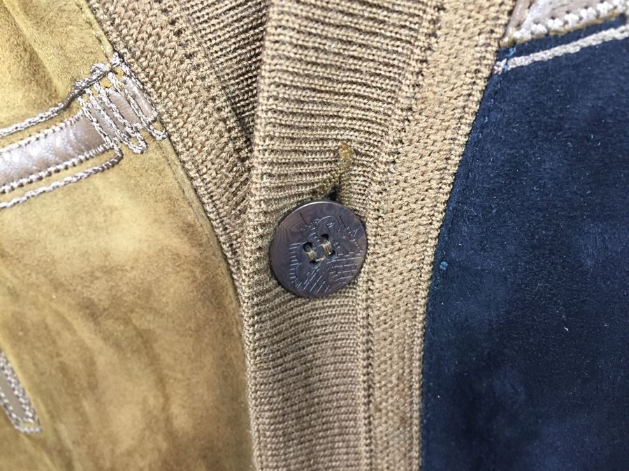 Men's Suede Leather Jacket By Torras Made In Spain Size 44 [Photo 7]