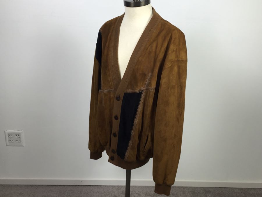 Men's Suede Leather Jacket By Torras Made In Spain Size 44 [Photo 10]